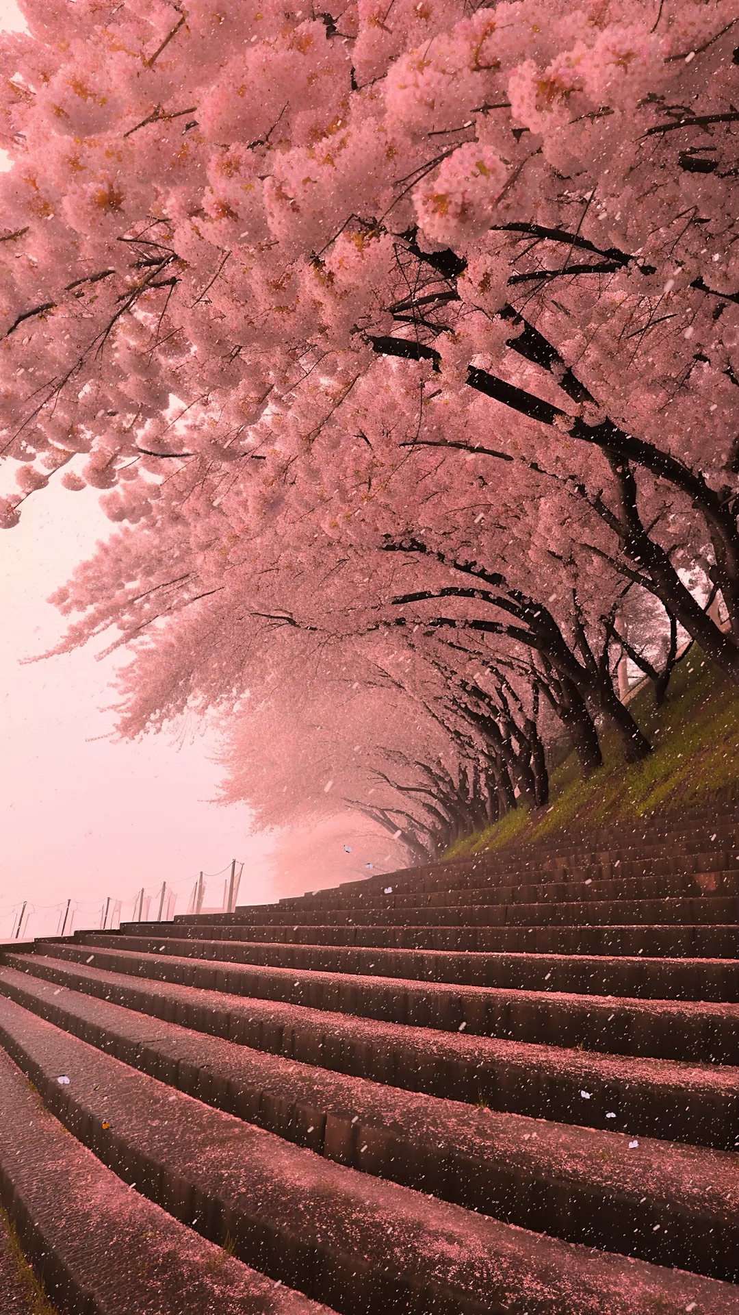 樱花飘落