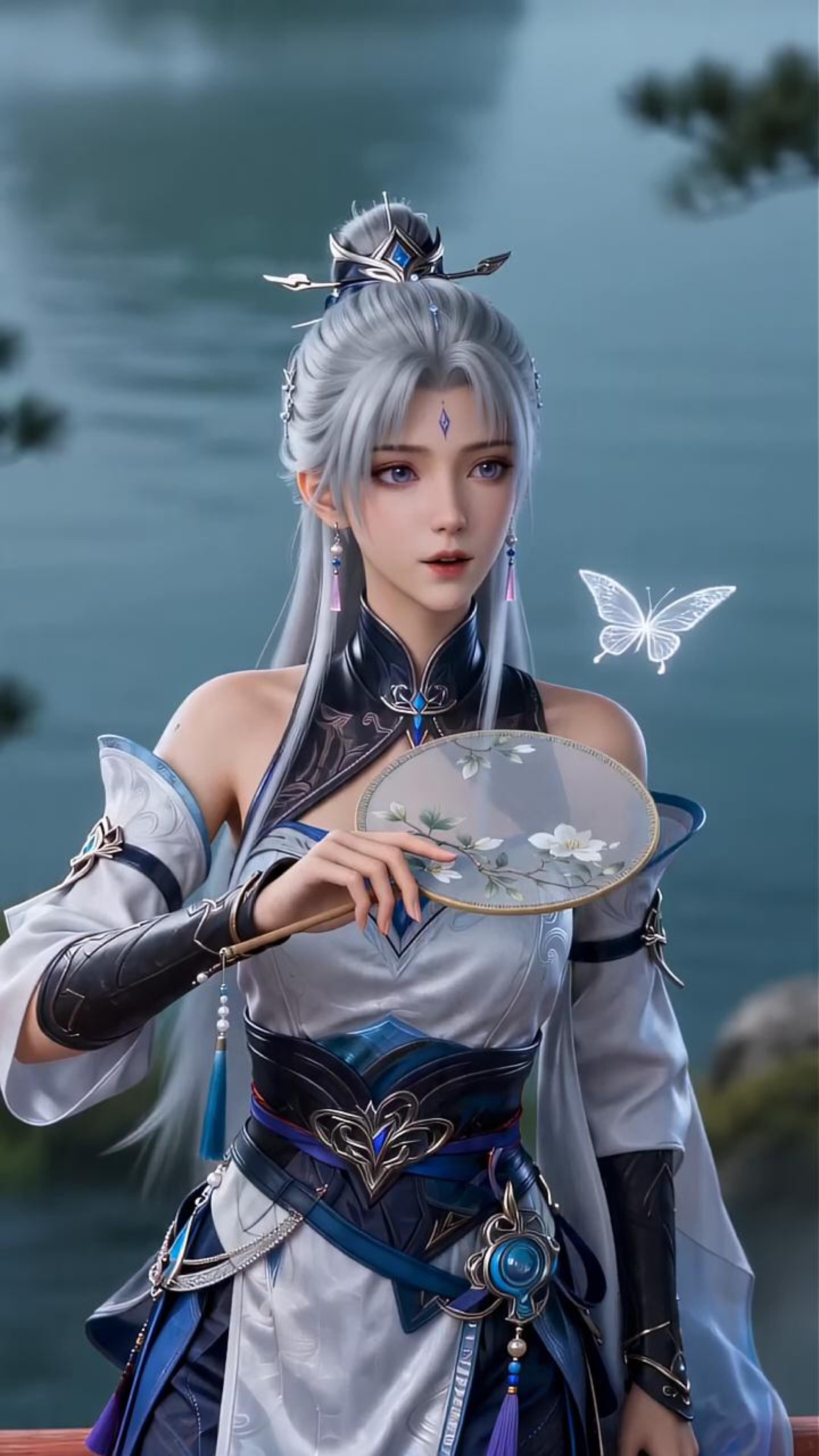 银扇摇风