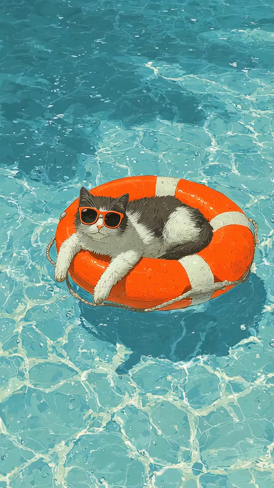 游泳的猫咪