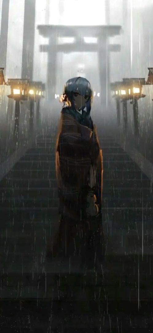 雨中少女