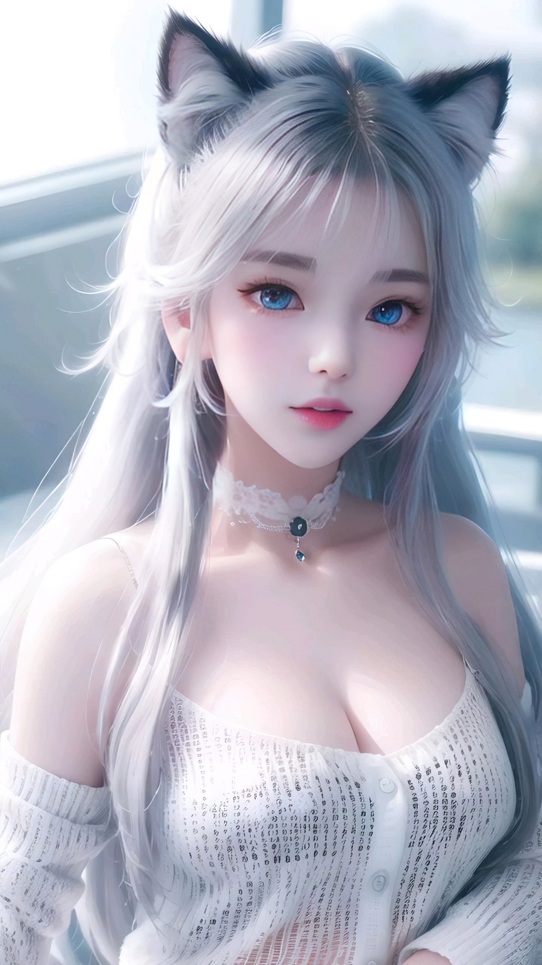 4K 白色的小狐仙