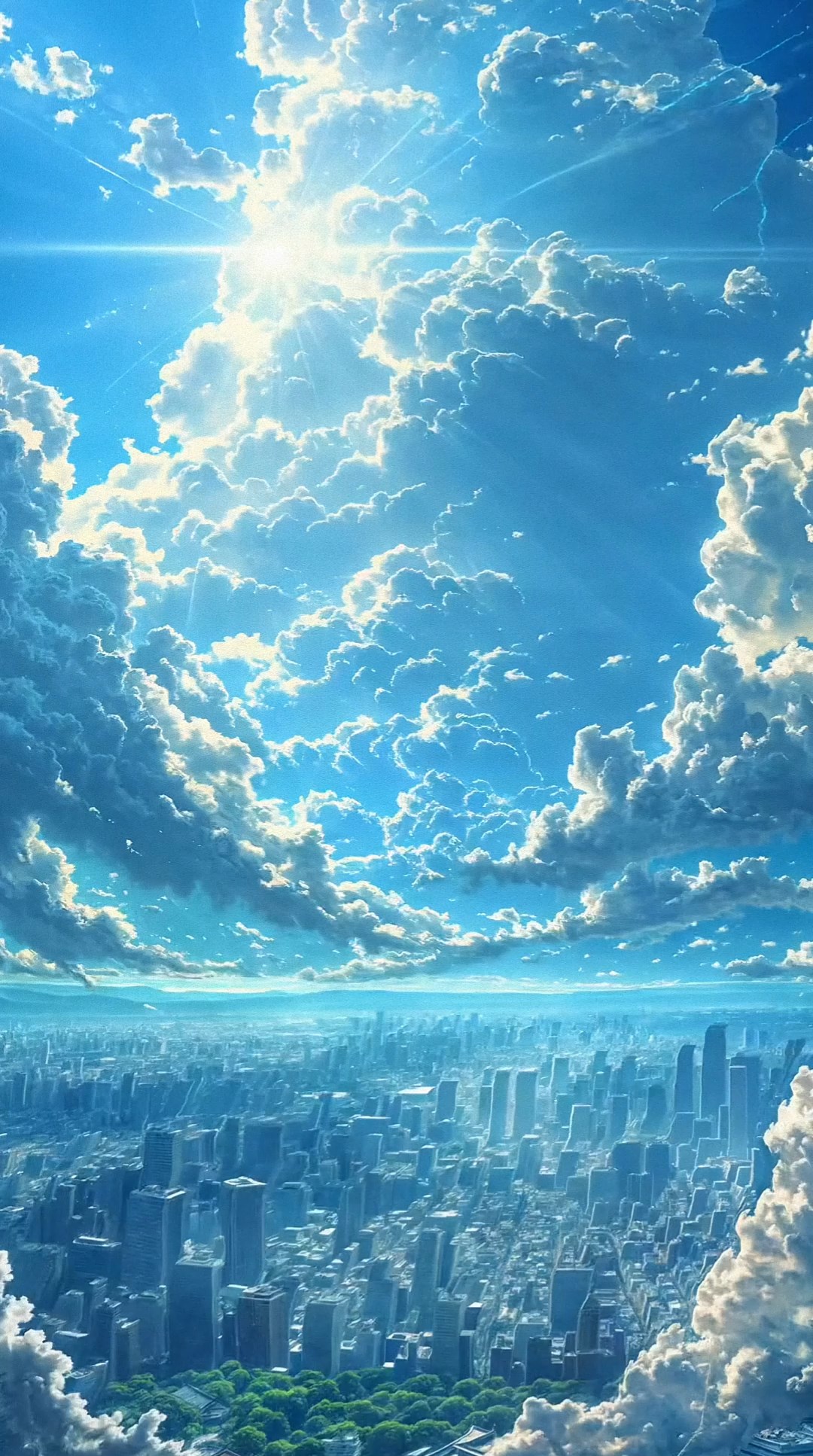 蓝色治愈系天空壁纸
