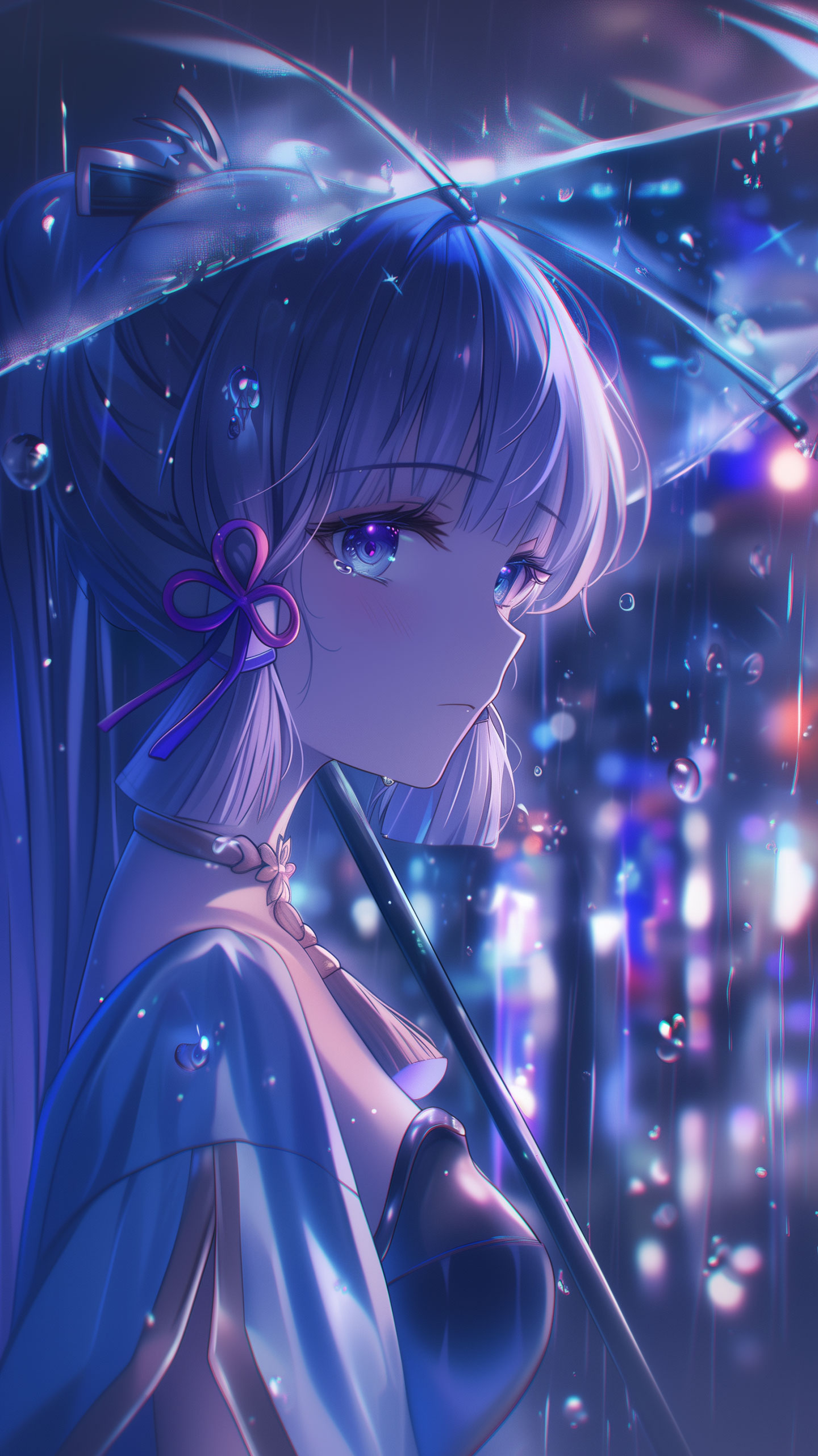 神里绫华-雨中夜幕