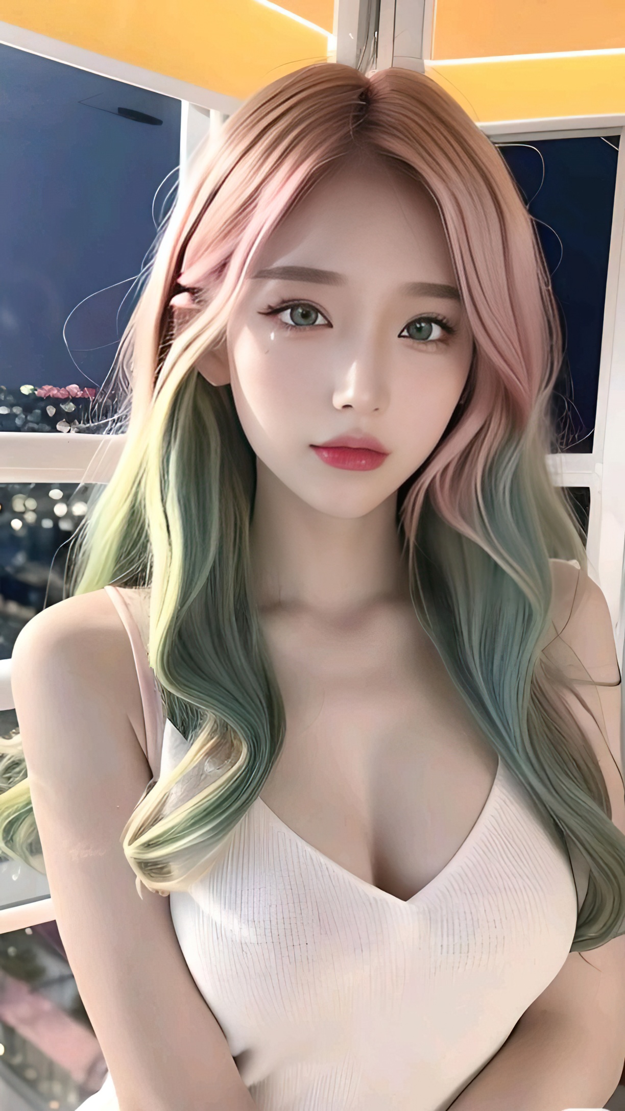 4K 彩虹发的姐姐