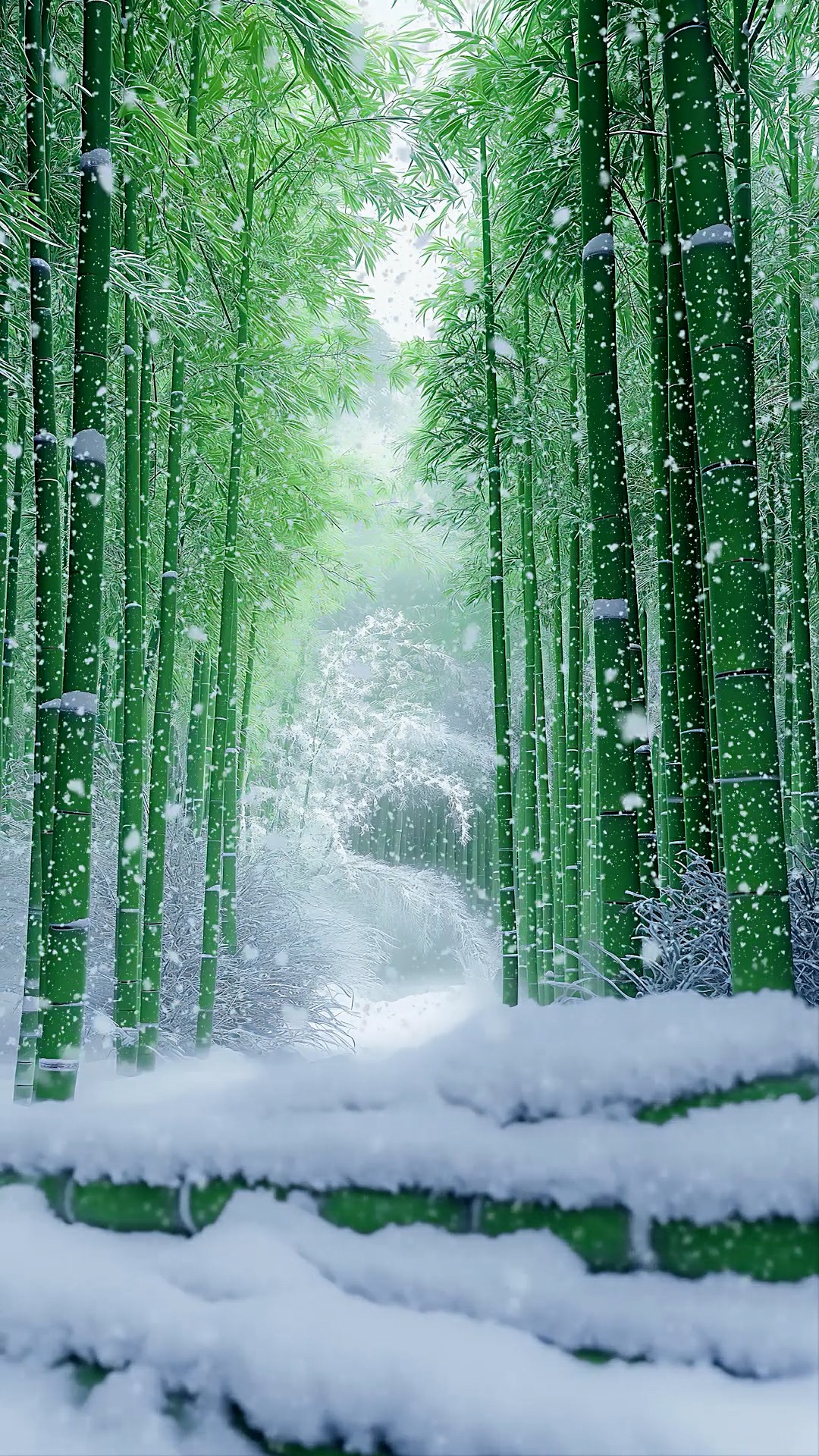 竹林飘雪