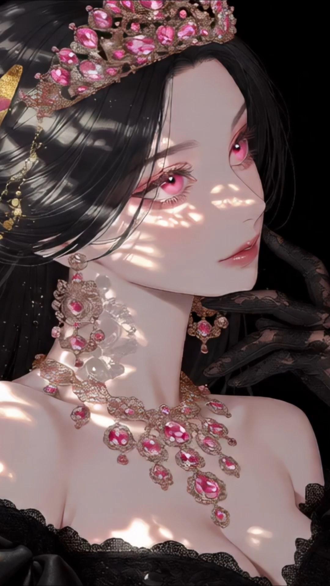 华丽红宝石皇冠美女高清4k