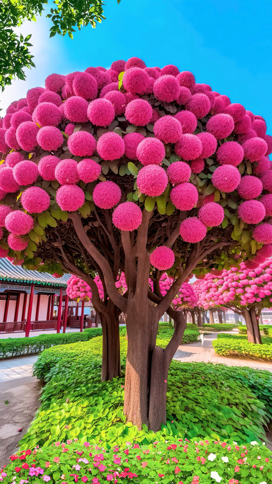 4K高清 后花园的流苏树