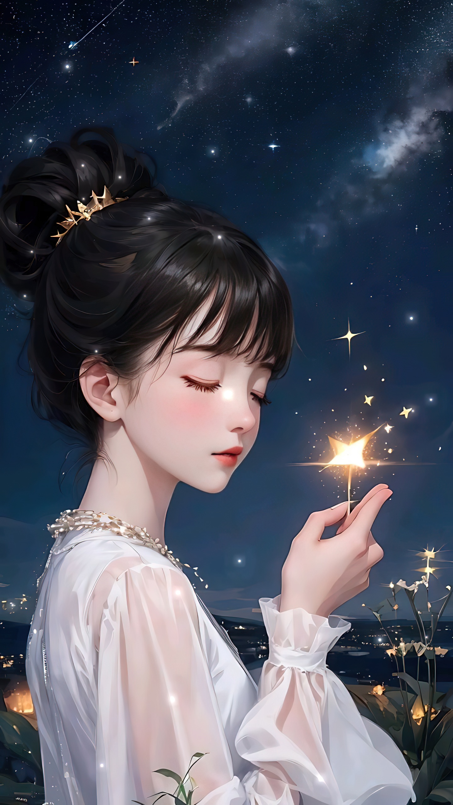 4K 手捧星星的女孩