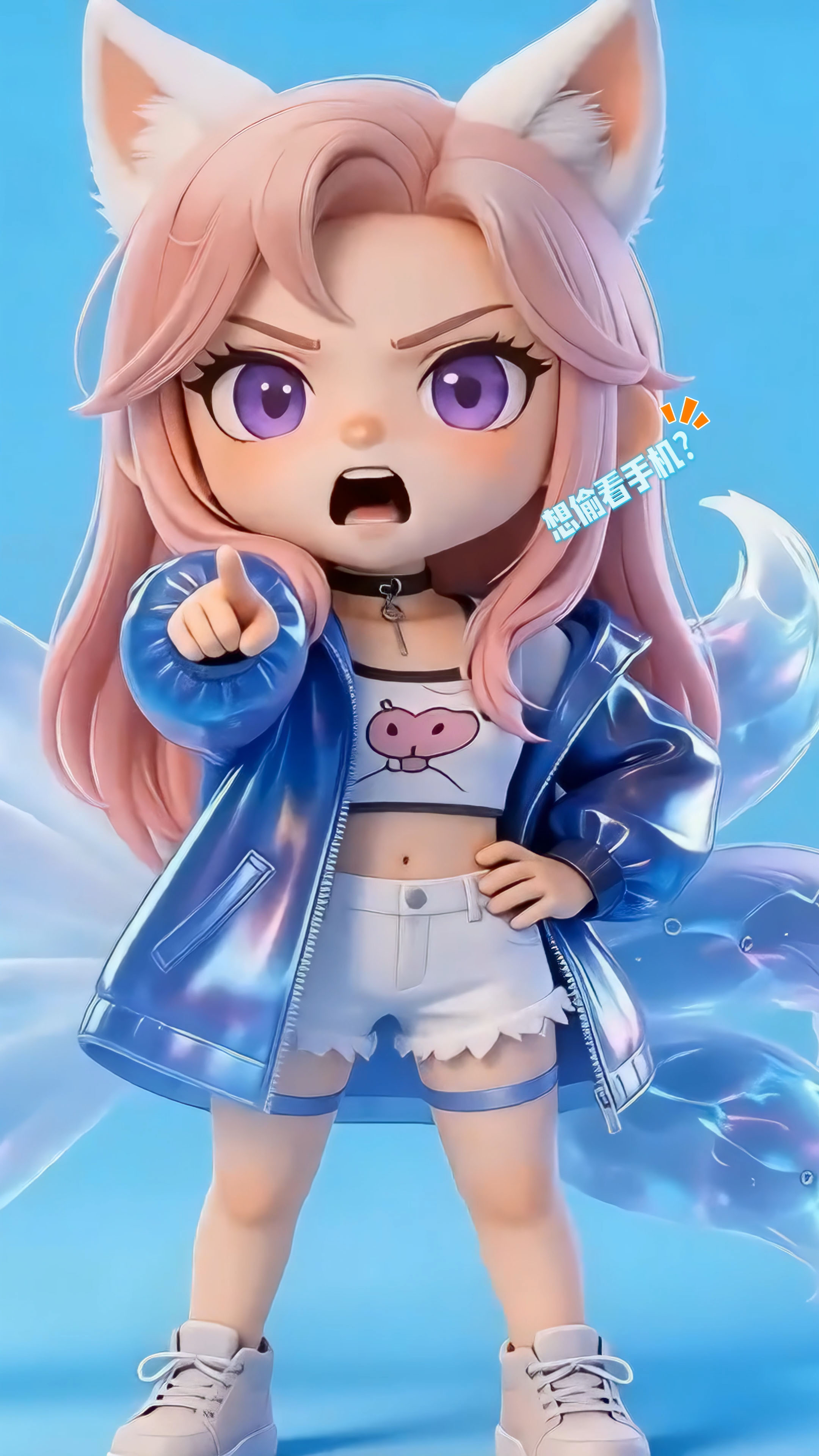 阿狸-想偷看电脑