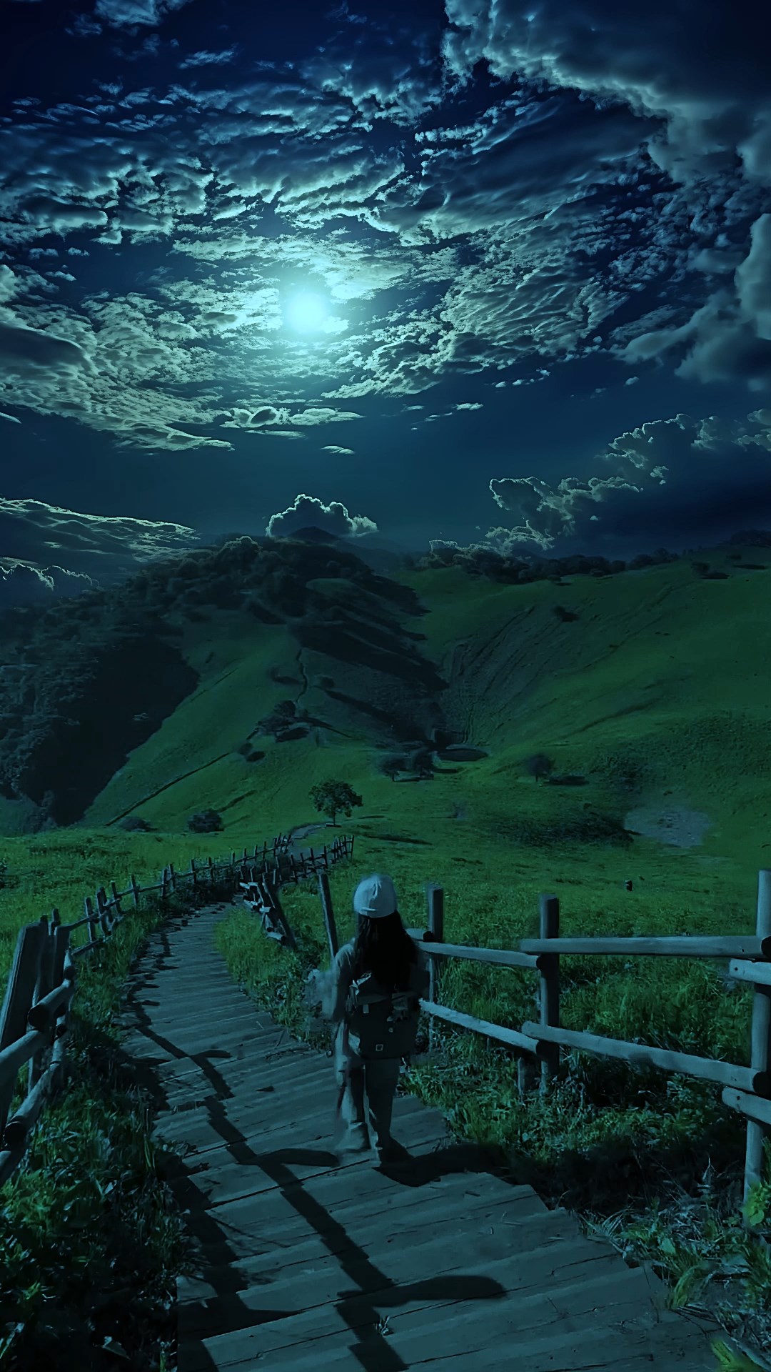 夜景月亮氛围感