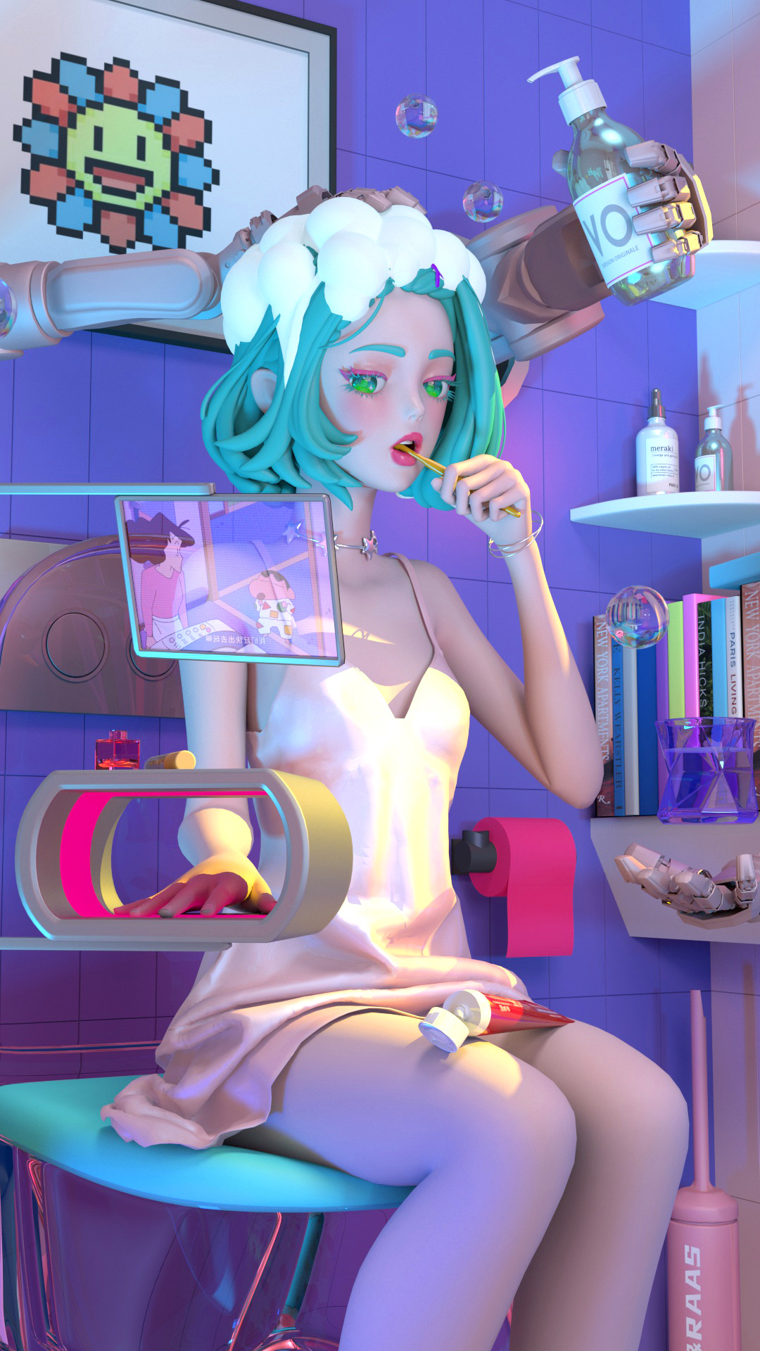 甜酷少女的清晨