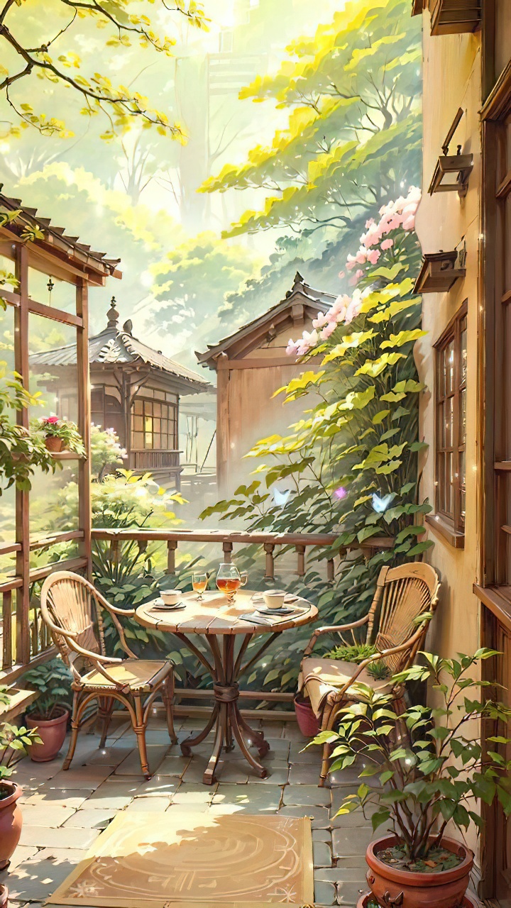 4K 后花园的茶桌