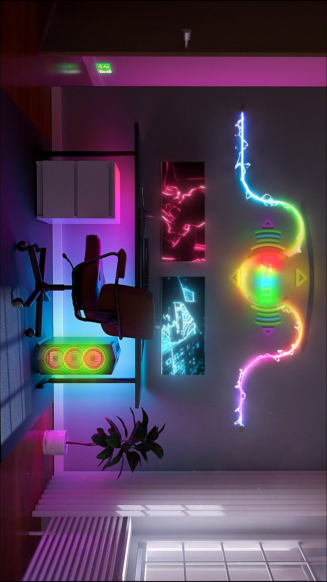 RGB氛围赛博朋克风壁纸