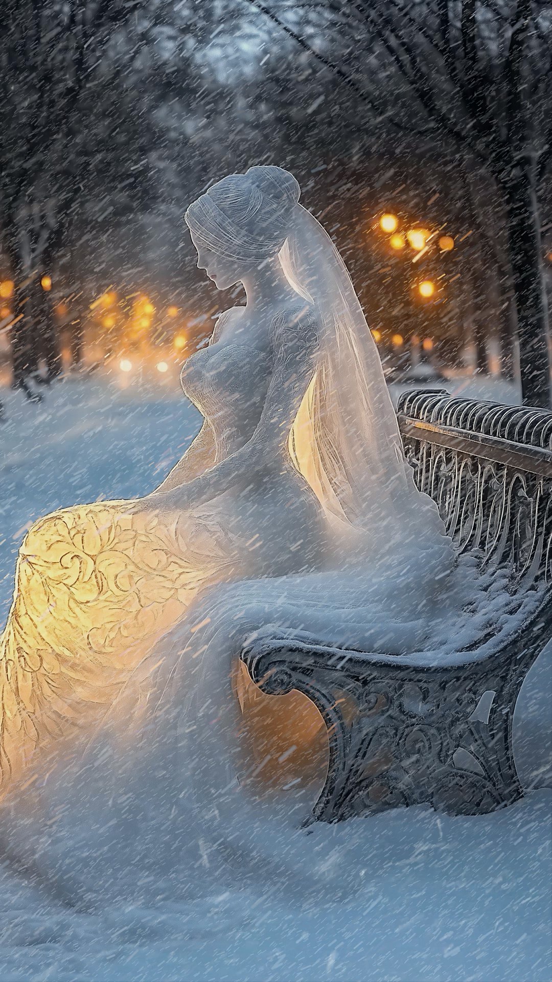 雪中美女
