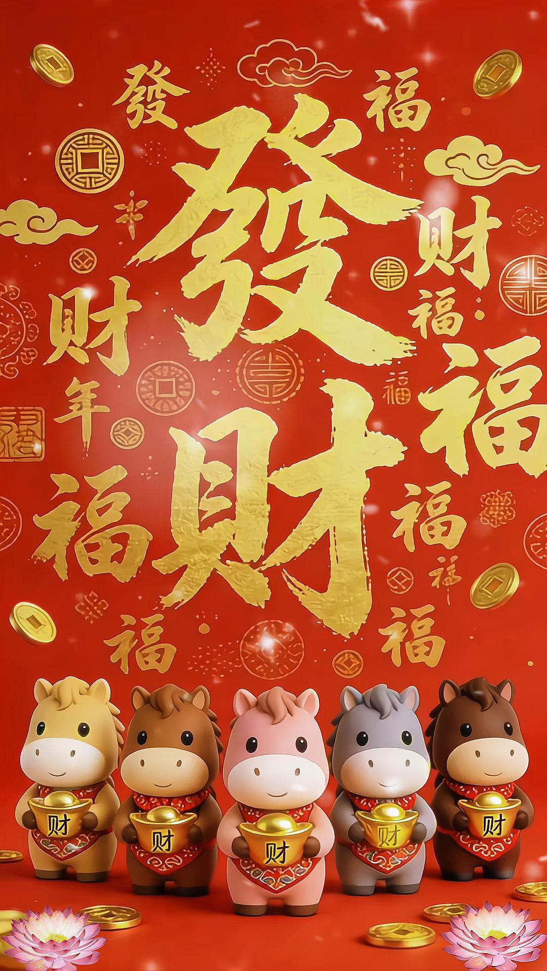 五福小马团祝您新年发财
