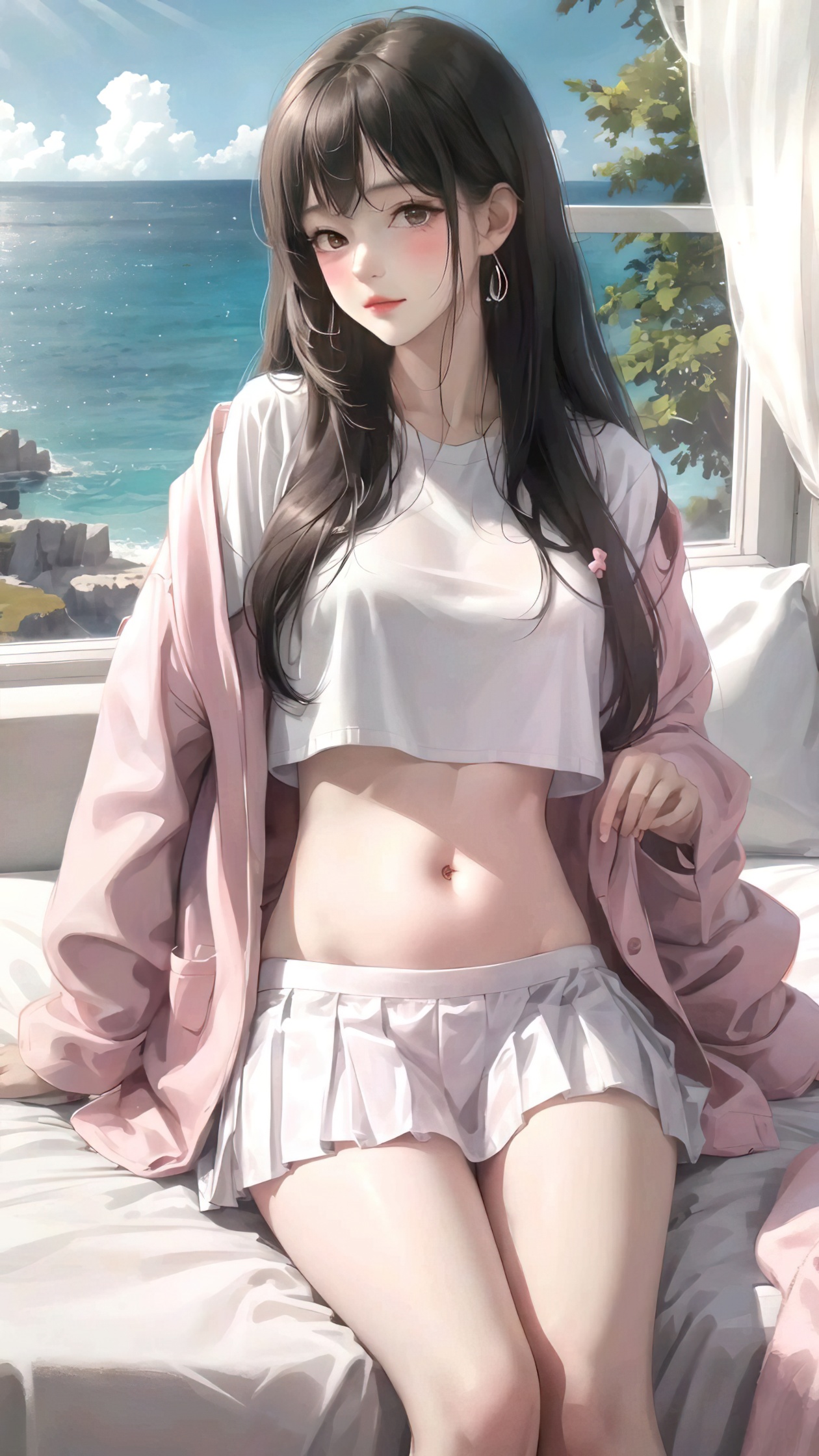 4K 海边的少女