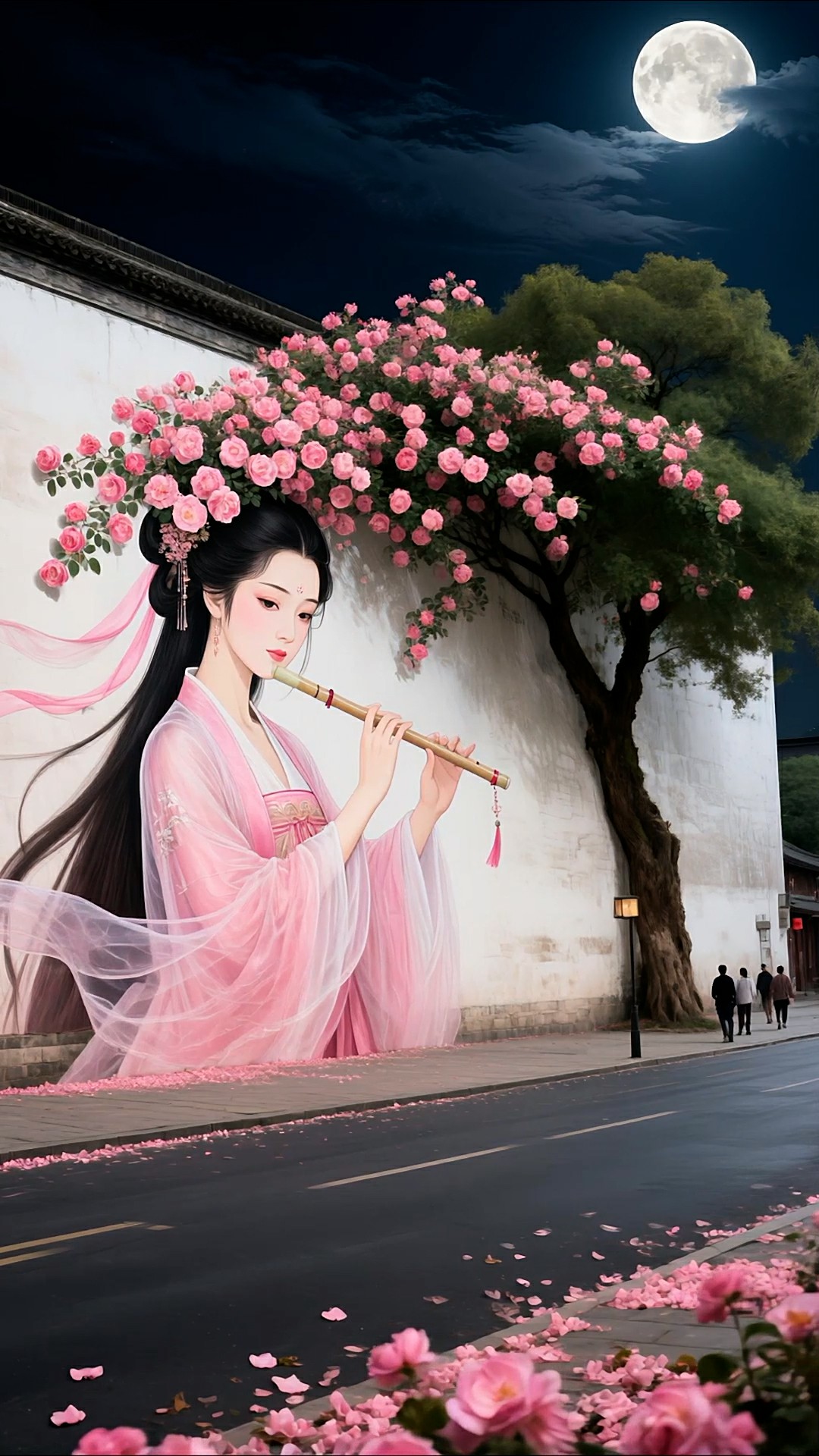 古风墙绘美女