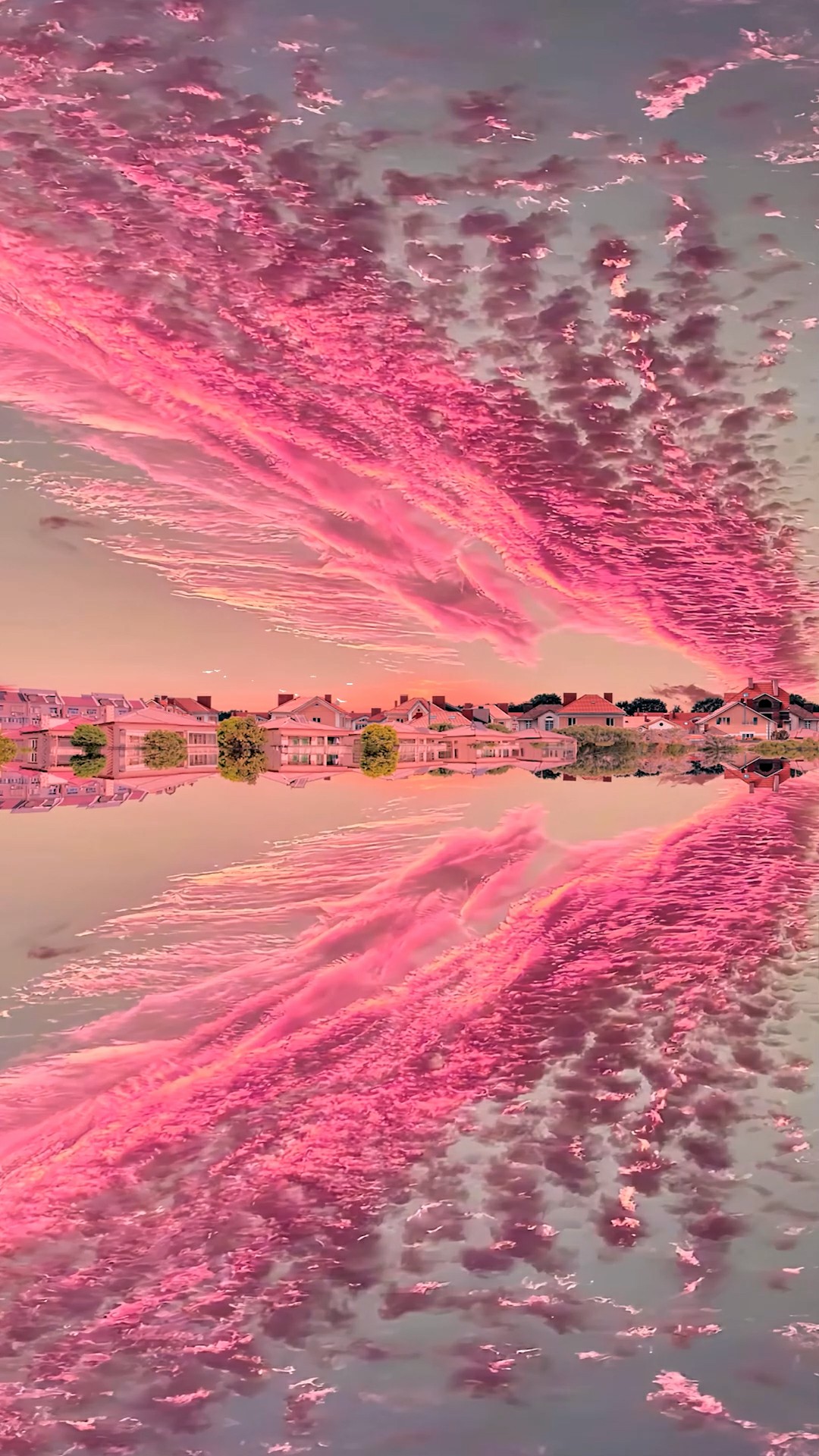 浪漫粉色天空