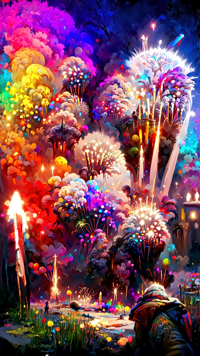 AI繪畫之童話煙花1