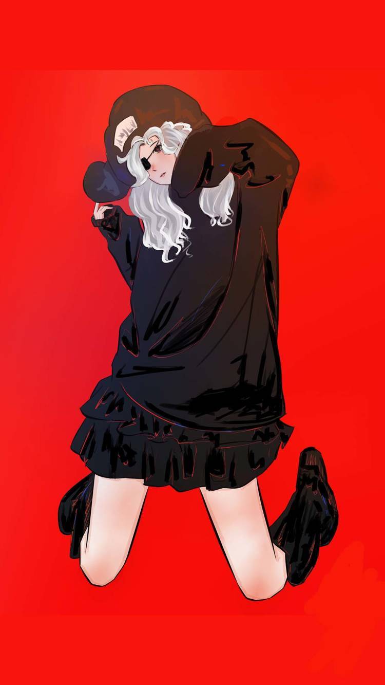 红色美女