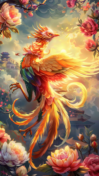 凤凰牡丹