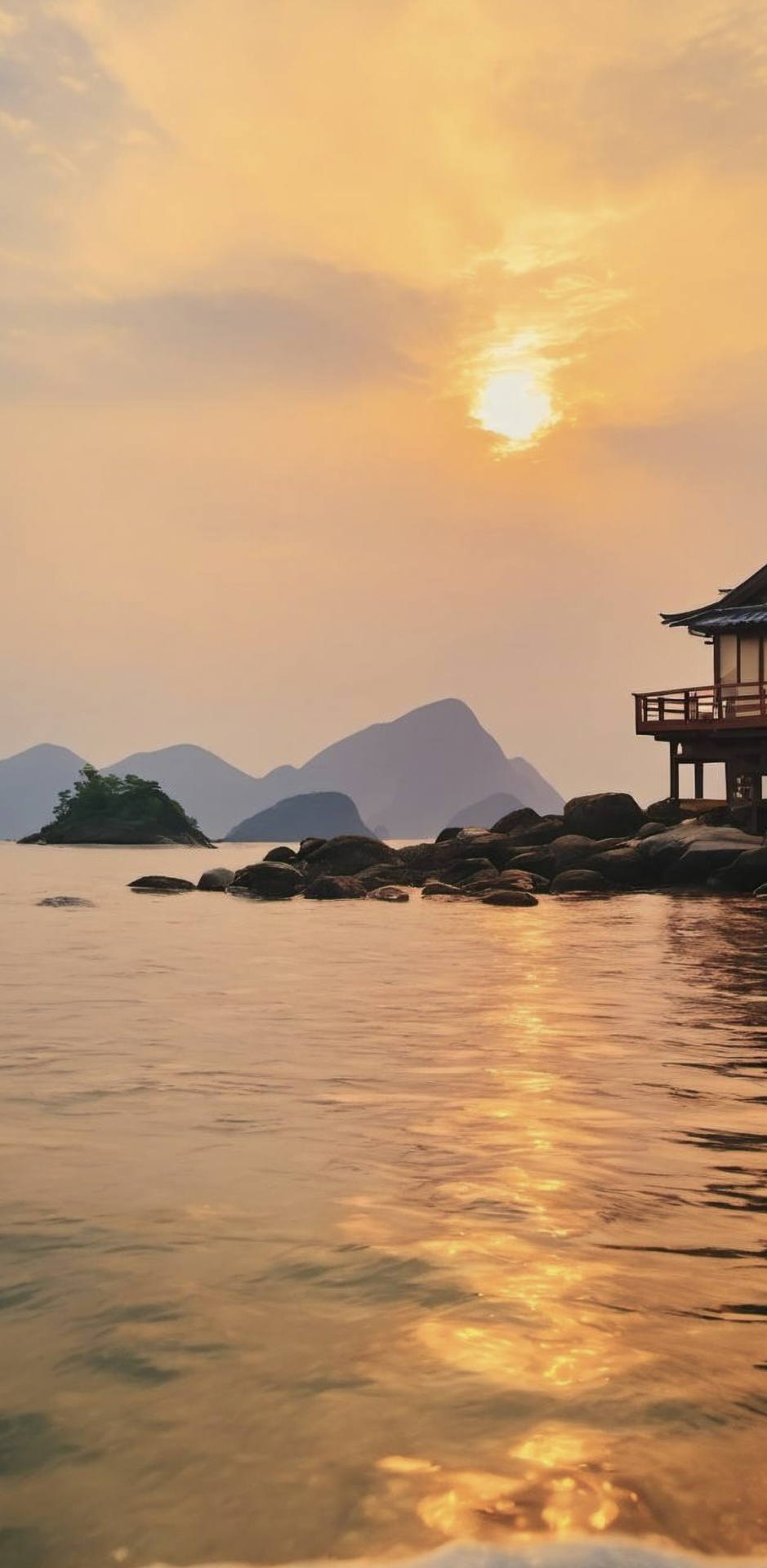唯美的夕陽