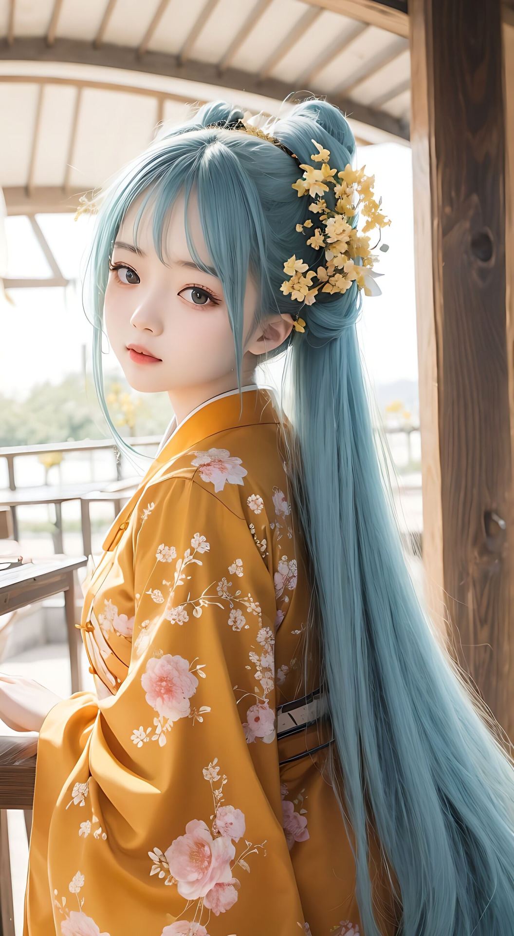 藍發美女③