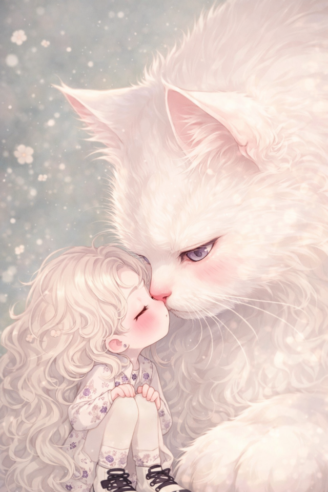 猫咪与小女孩
