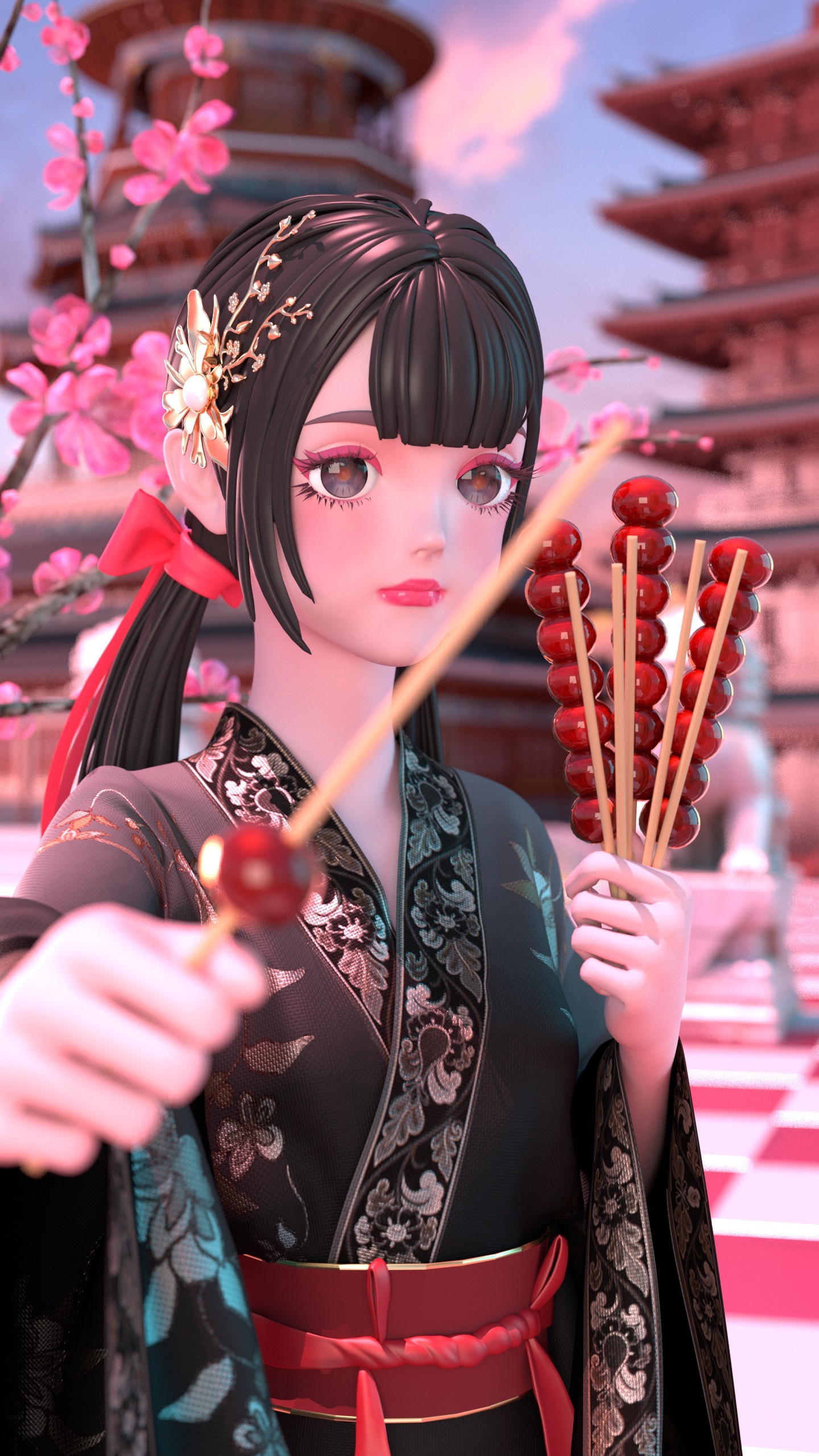 貪吃的甜酷古風少女