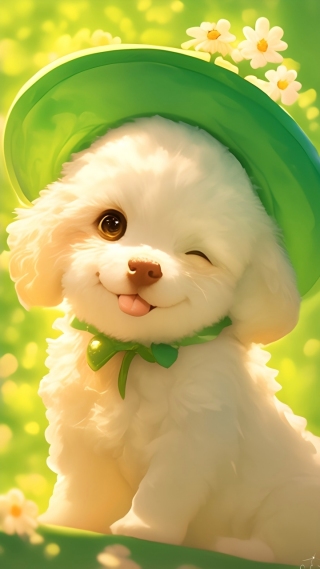 花与小狗