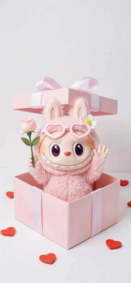 礼物盒里的Labubu