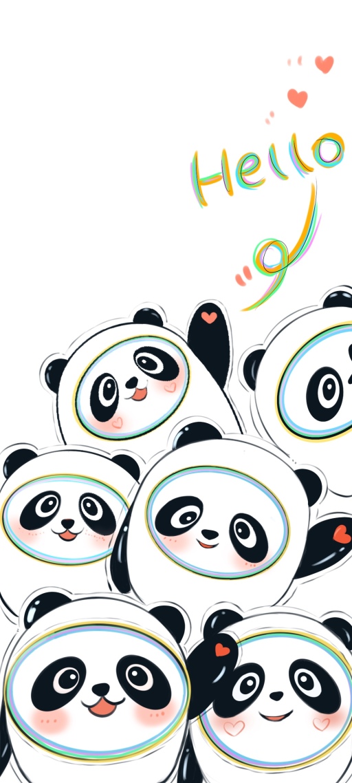 冬奥吉祥物冰墩墩壁纸，买不到就自己画吧