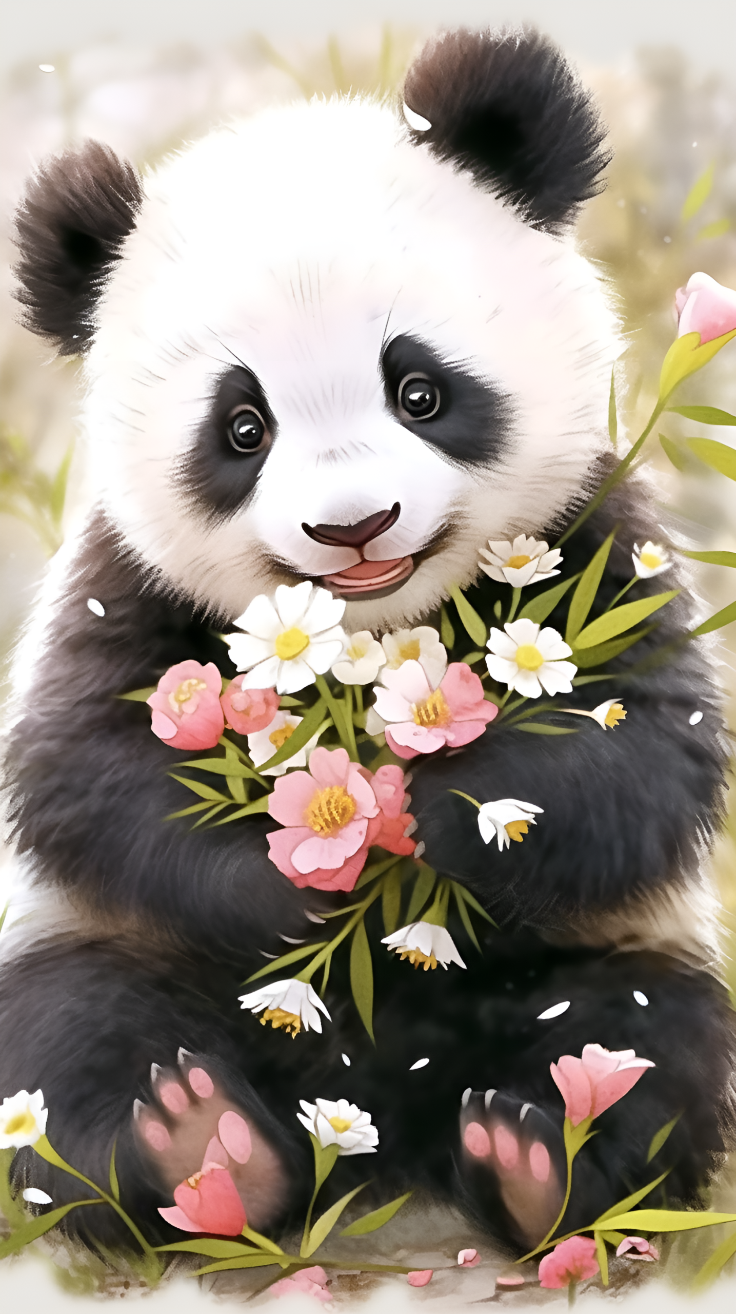 可愛的熊貓