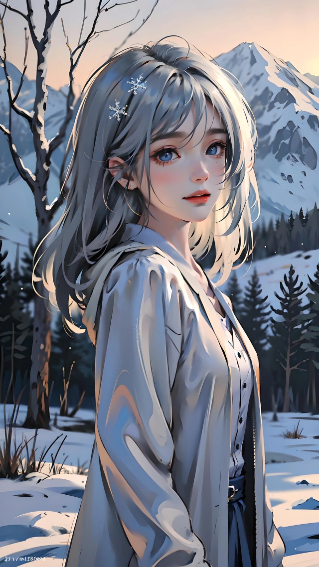 雪山美女