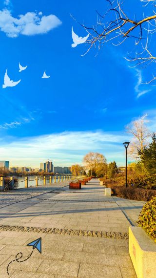 治愈系蓝天白云