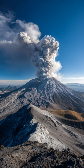火山喷发的瞬间，定格大地的力量