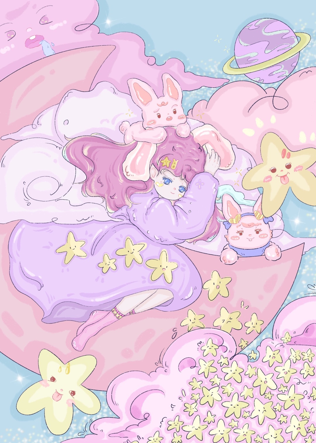 汇子原创插画｜夜之梦??‍♀️?

