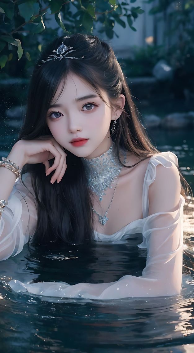 湖中的美女姐姐