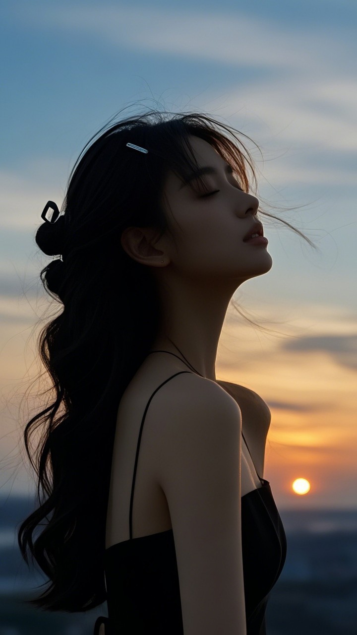 落日側影