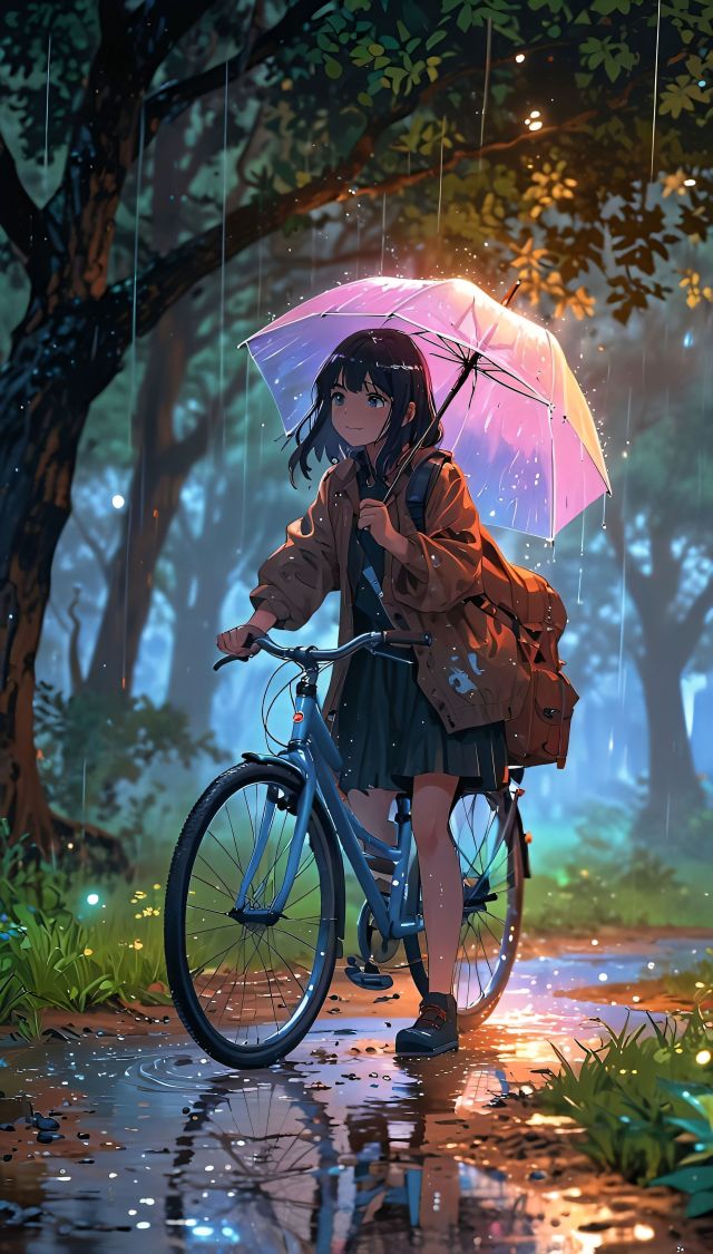 雨中少女