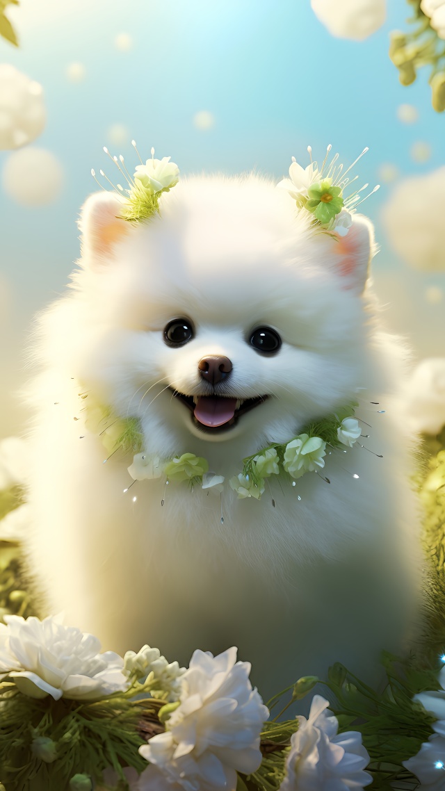 可爱博美犬