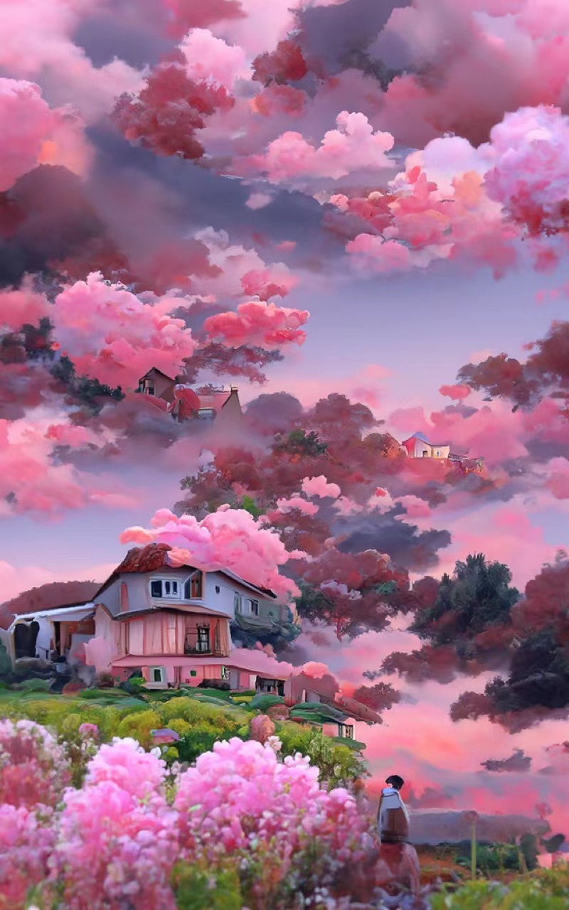 粉色天空