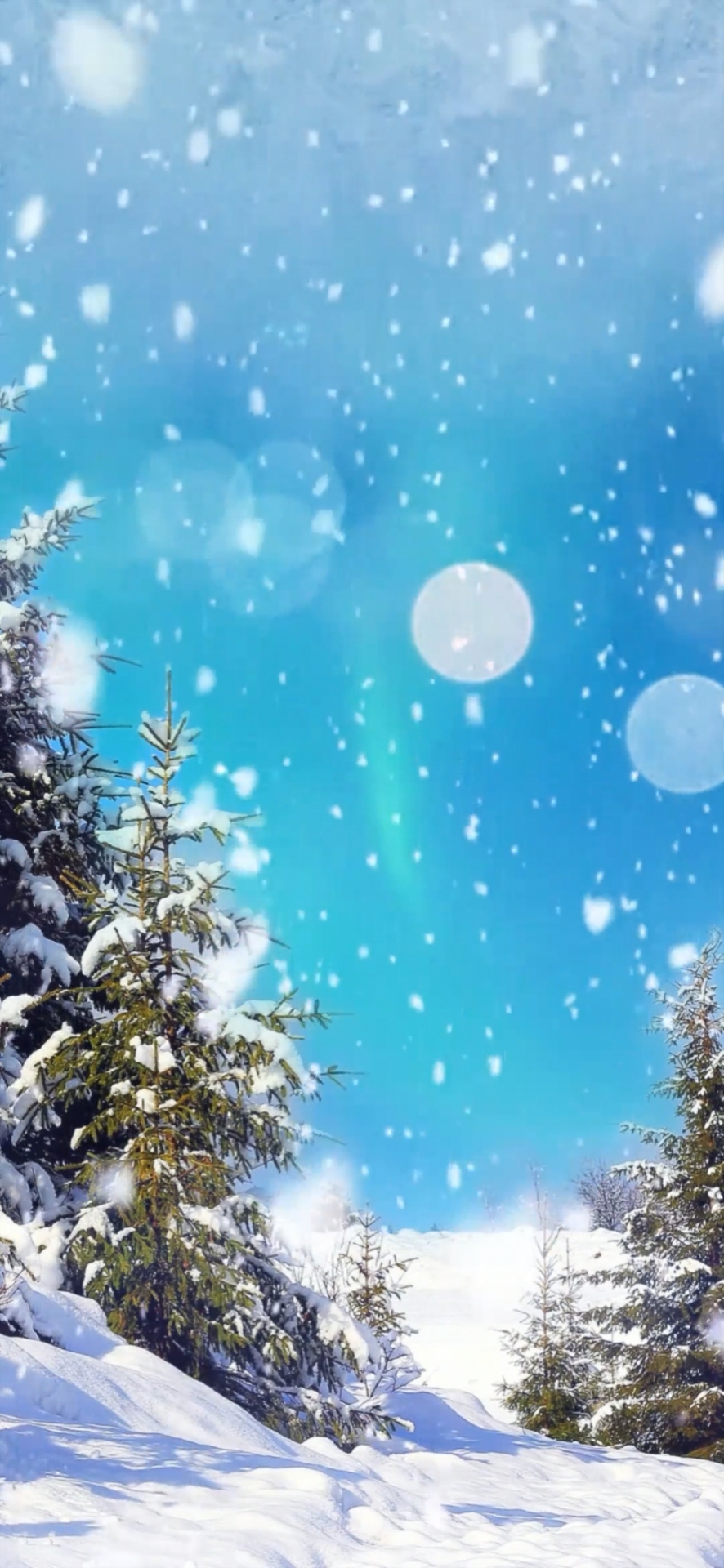 冬雪微信聊天背景牆壁紙