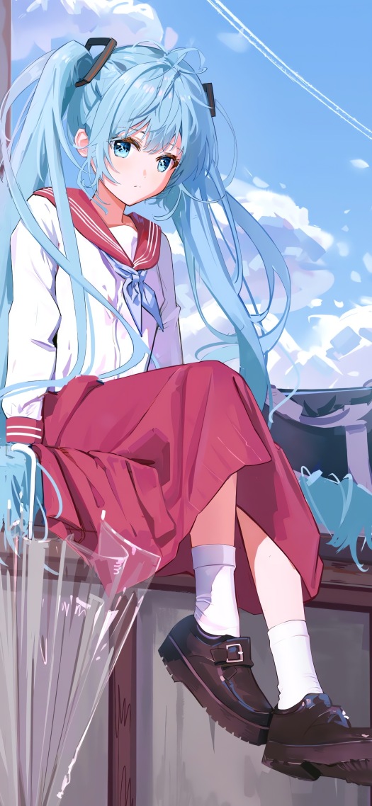 孤獨藍發美少女