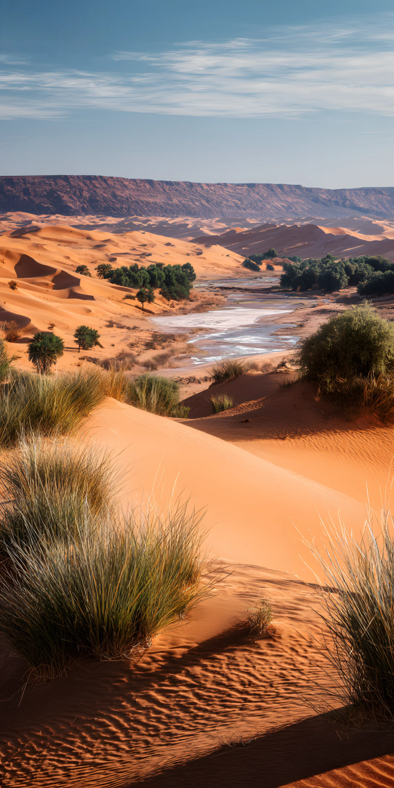 沙海藏绿洲，山河入画来