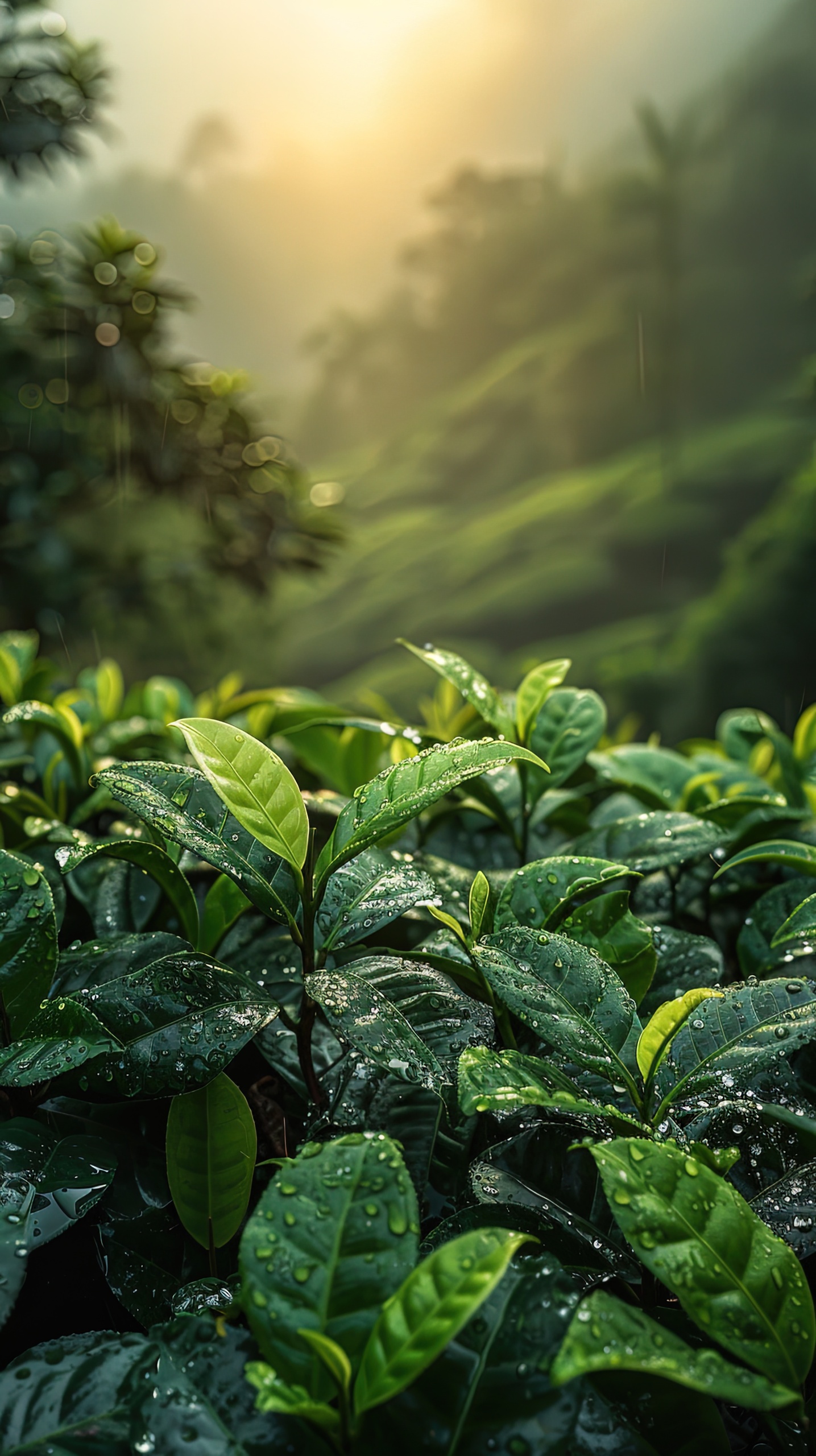 绿色护眼清新茶园