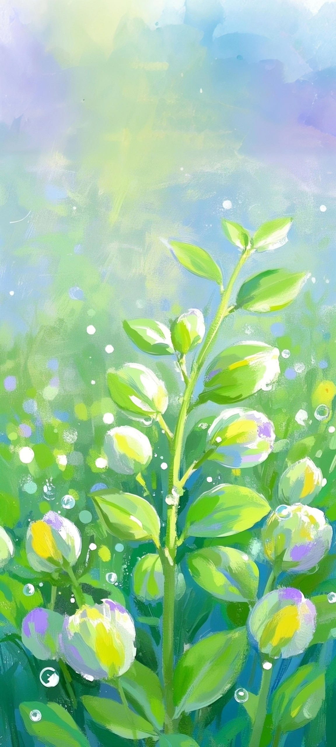 清新綠春天夢幻花海，