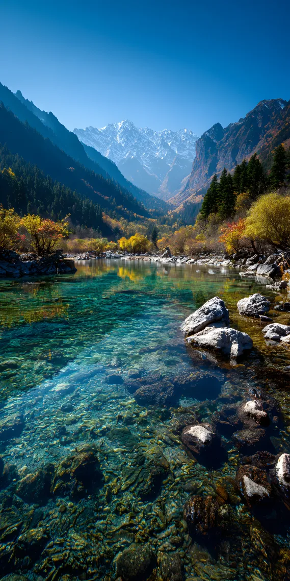 秋日山谷的宁静诗篇