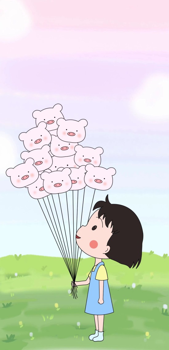 櫻桃小丸子與豬豬氣球