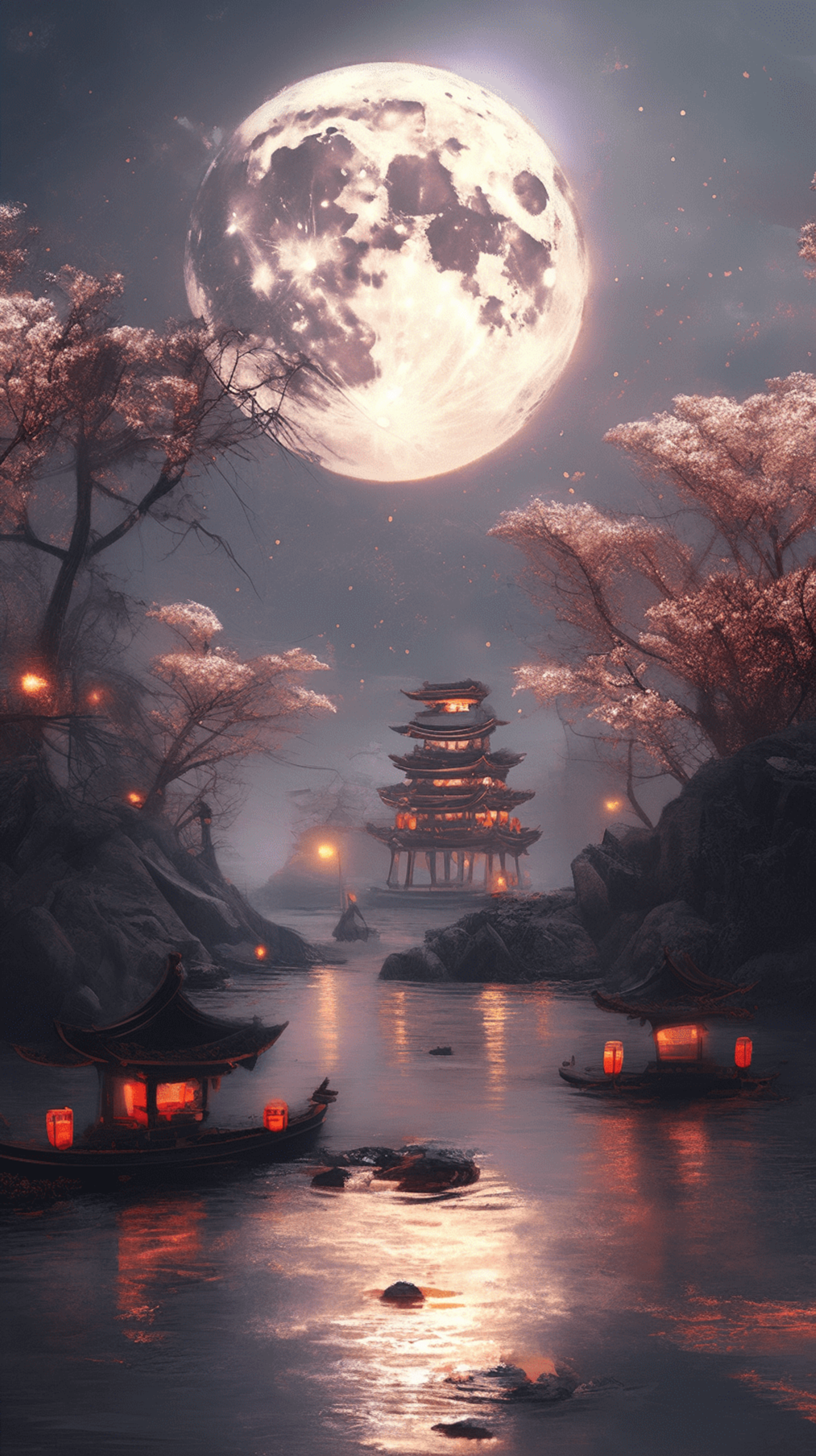 夜半歌聲到客船